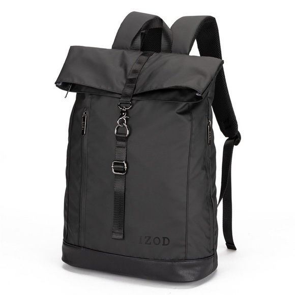 IZOD Divine Business Travel Slim Durable Laptop  Computer Bag Backpack in Black - Picture 1 of 7